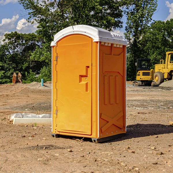 how often are the portable restrooms cleaned and serviced during a rental period in Northfield CT